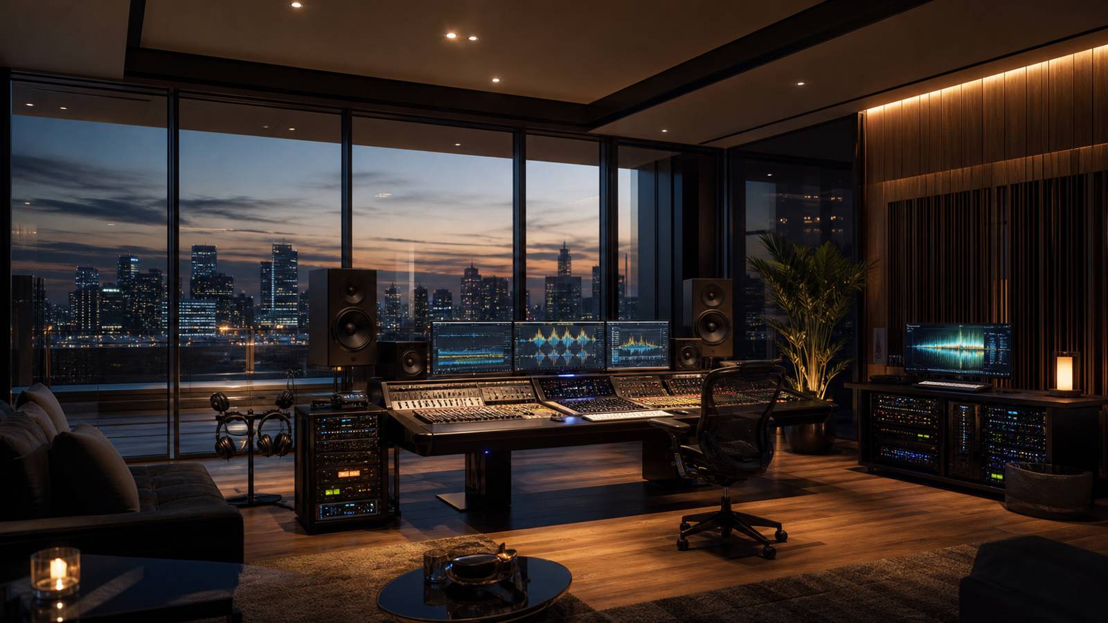 Professional recording studio for Seed Audio AI speech, music, and sound effects generation